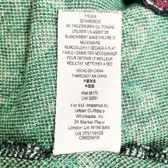 Free People Music & Lyrics Mini Boho Sweater Dress Black Green Combo Size Small - Picture 13 of 14